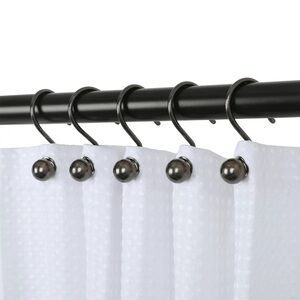 Waverly Shower Hooks - Shower Curtain Rings for Bathroom - Set of 12
